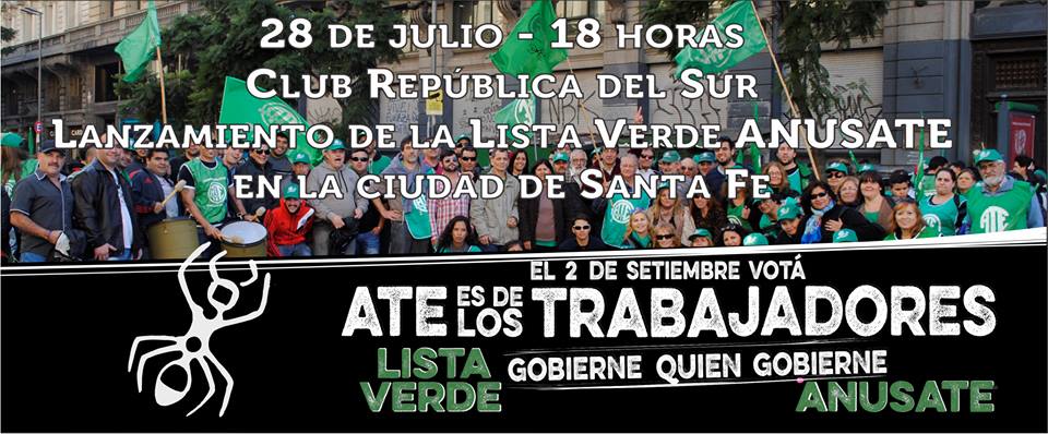 Se presenta la Lista Verde Anusate en la ciudad de Santa Fe