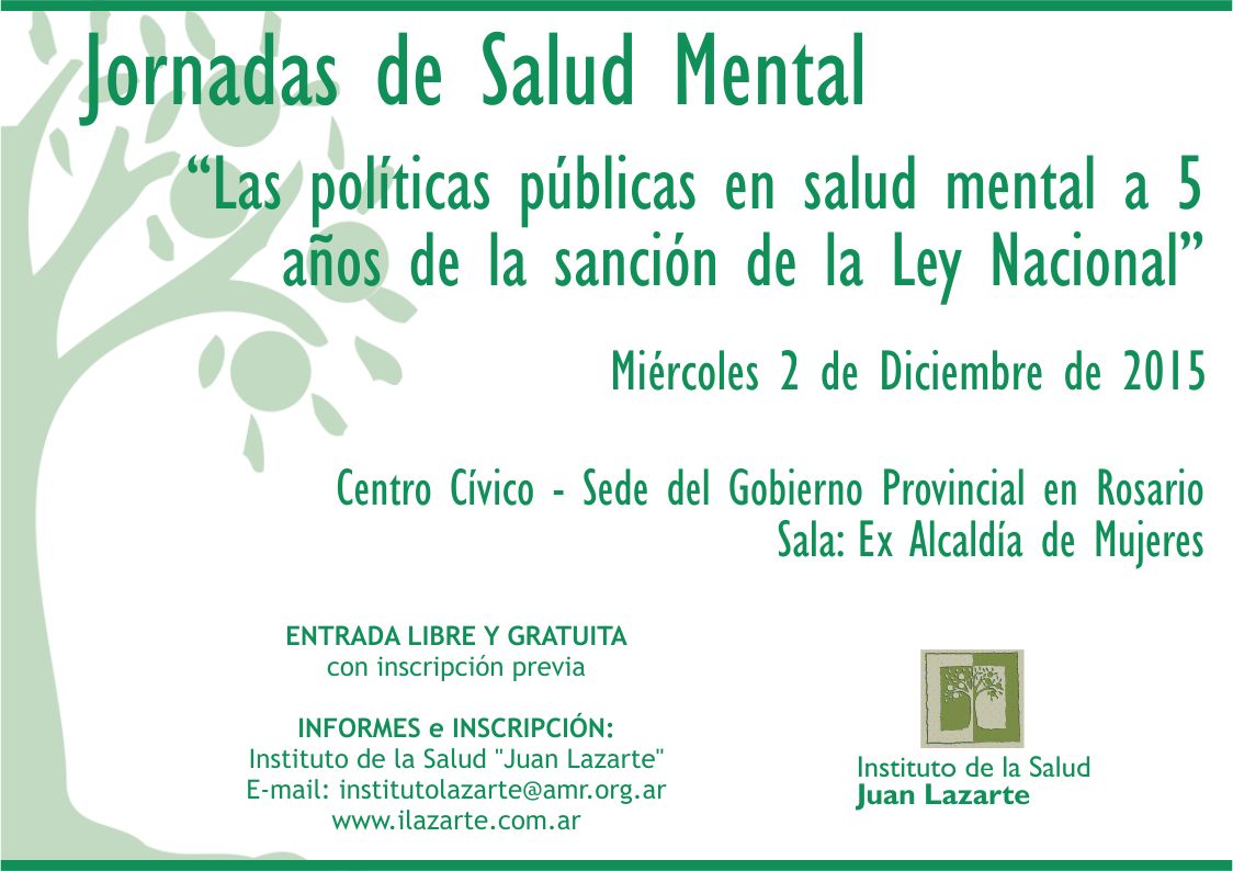 Programa de las Jornadas de Salud Mental
