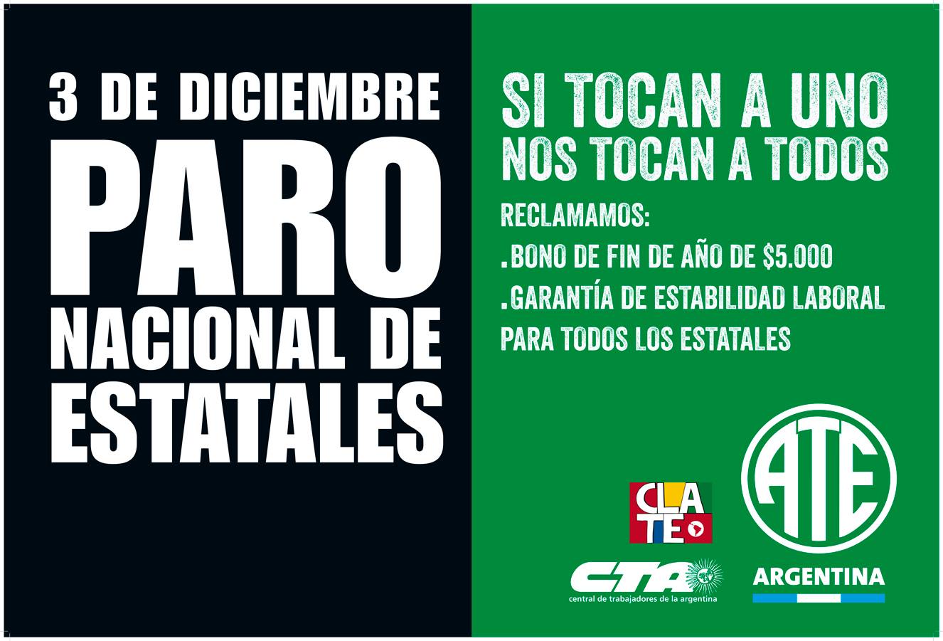 Nacionales: ATE Rosario se moviliza por los 1500 trabajadores precarizados de la región